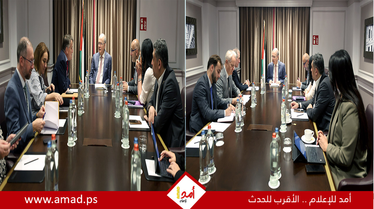 مصطفى يبحث المستجدات الميدانية مع الممثل الأوروبي لعملية السلام ومفوض الأونروا ويؤكد محورية دور الوكالة