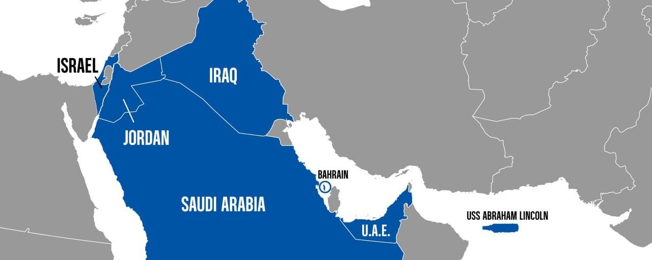 سنتكوم تنشر خريطة تضم قطاع غزة إلى إسرائيل