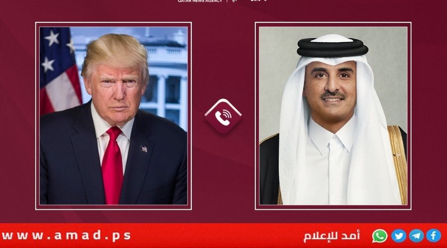 أمير قطر وترامب يبحثان هاتفياً جهود خفض التصعيد بين واشنطن وطهران