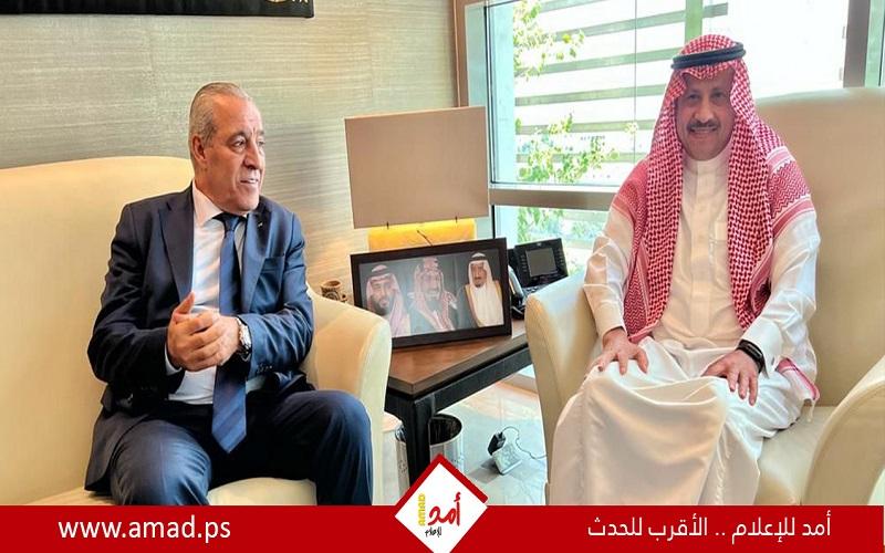سفير السعودية لدى فلسطين يلتقي الشيخ لبحث التعاون بين البلدين