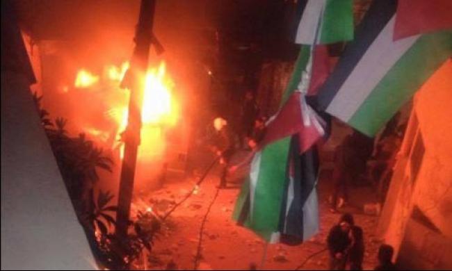معركة قلنديا..شهيد وعدد من الاصابات وحرق مركبة عسكرية - فيديو وصور