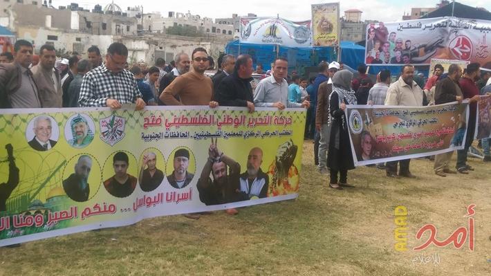 تواصل فعاليات التضامن مع الأسرى المضربين في جنين