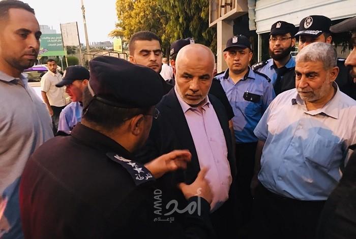 بالصور.. وكيل داخلية حماس "أبو نعيم" يتفقد موقعي "تفجير غرب غزة"