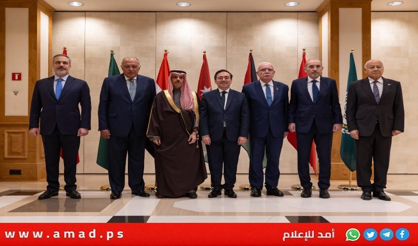 في برشلونة.. وزارية "قمة الرياض": يجب وقف حرب غزة ونحو دولة فلسطينية