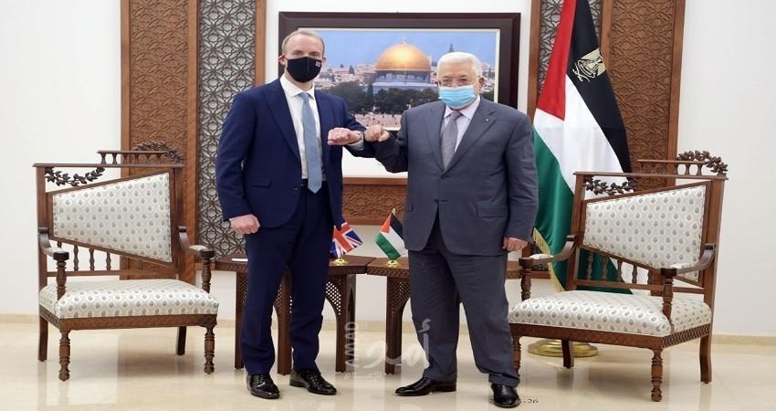 عباس يؤكد  لـ"وزير الخارجية البريطاني" أهمية البدء الفوري بمسار سياسي ترعاه الرباعية الدولية