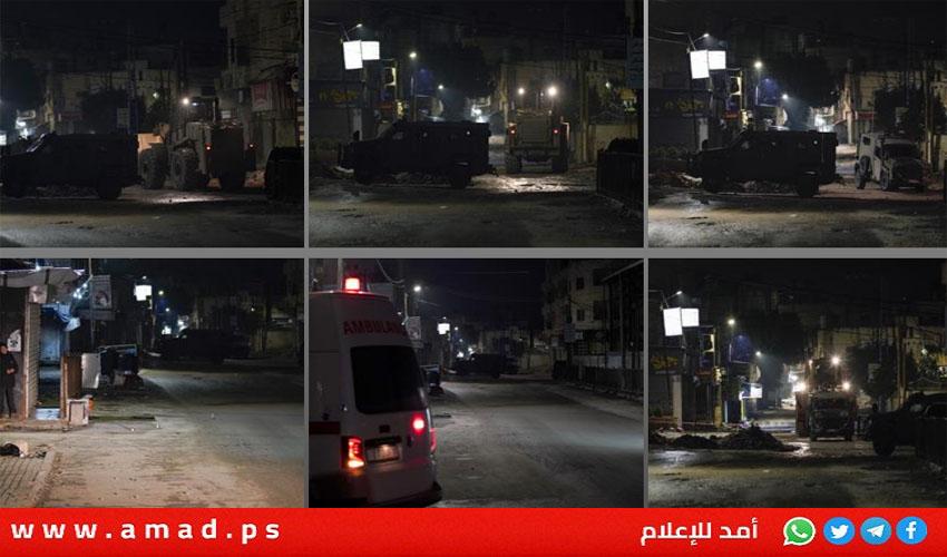 قوات الاحتلال تغتال شاب وتشن حملة اعتقالات وتدمير كبير في البنية التحتية في مخيم جنين