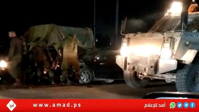 إعلام: إصابة (3) من جنود الاحتلال قرب بلدة بيت أمر بالخليل- فيديو