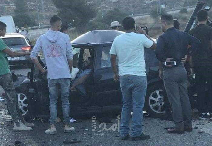إصابات إحداها خطيرة جراء حادث سير في نابلس