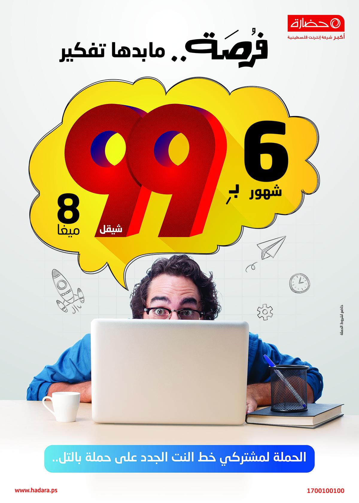 شركة حضارة للاستثمار التكنولوحي تطلق حملتها الجديدة بعنوان  فُرصة..ما بدها تفكير