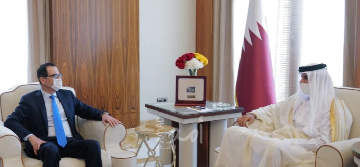 الدوحة: وزير الخزانة الأمريكي يبحث مع أمير قطر مكافحة تمويل الإرهاب