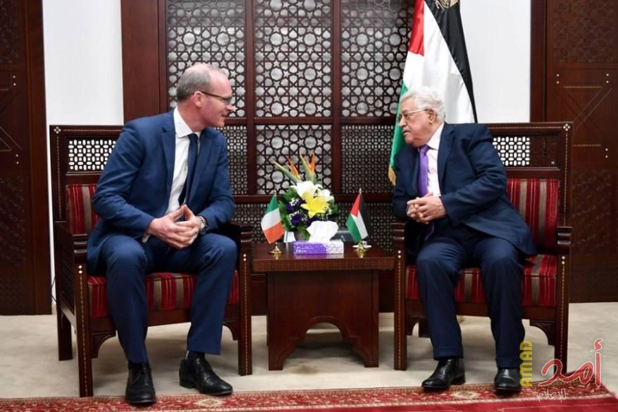 عباس يبحث مع نظيره الايرلندي تطورات الأوضاع في الأراضي الفلسطينية