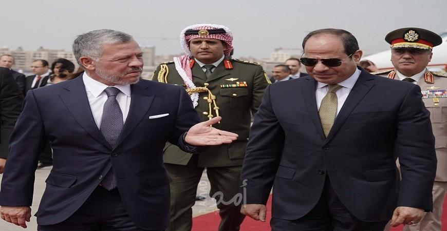 الملك عبد الله والسيسي يؤكدان بضرورة التوصل إلى حل سياسي يحفظ وحدة سوريا