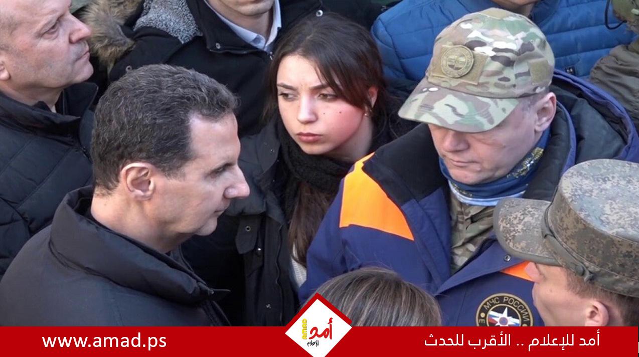 الأسد: الأولوية بالنسبة للحكومة هي إنقاذ الأحياء ونشكر روسيا على مساندتها للشعب السوري