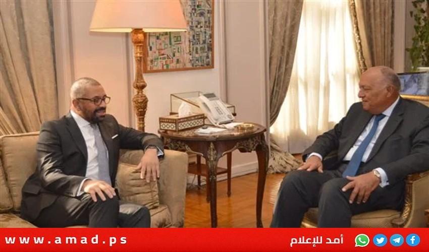 شكري لنظيره البريطاني: نحذِّر من مخاطر امتداد دوامة العنف وتوسيع رقعة الصراع