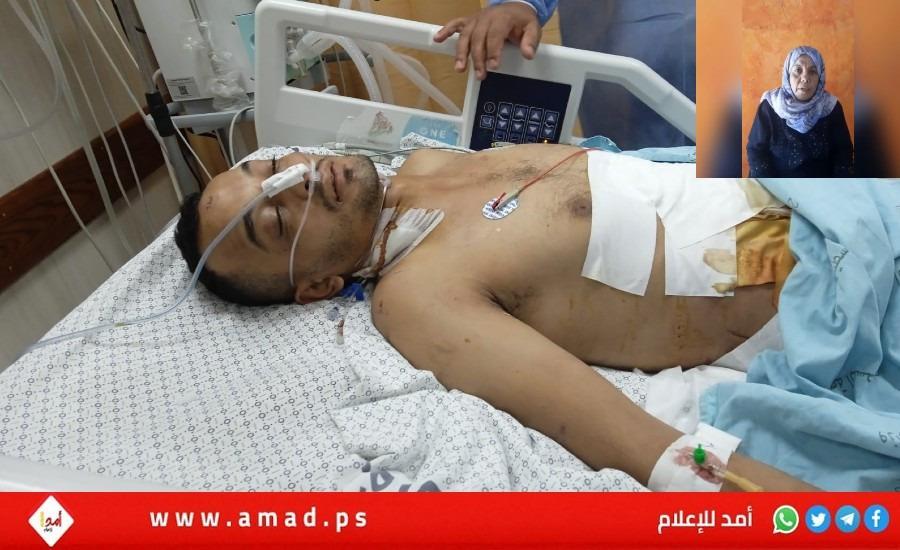 والدة الشاب علي فوزي تناشد الرئيس عباس لمعالجته بعد إطلاق النار عليه من أمن حماس - فيديو
