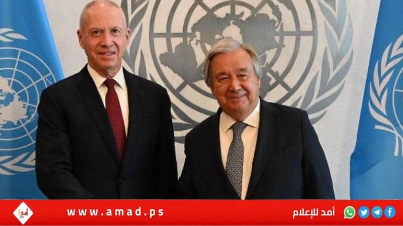 غالانت لـ"غوتيريش": احتمالات التصعيد على الحدود الشمالية تتزايد