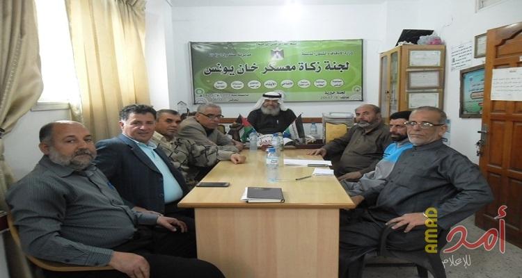 الاجتماع الأول لمجلس إدارة لجنة زكاة معسكر خان يونس الجديدة