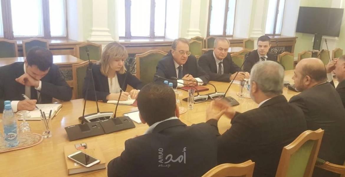 روسيا لحماس: على استعداد لتقديم الدعم اللازم للفلسطينيين من أجل تحقيق المصالحة