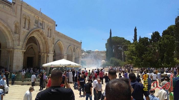 بالفيديو والصور.. إصابة العشرات باشتباكات مع قوات الاحتلال في المسجد الأقصى