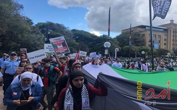 بالصور: مظاهرات حاشدة في أستراليا لإحياء الذكرى السنوية ليوم الارض ومسيرات العودة