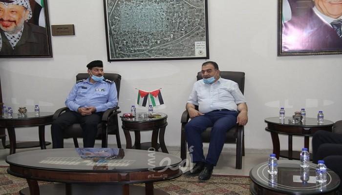 رئيس بلدية قلقيلية يستقبل مدير شرطة محافظة قلقيلية