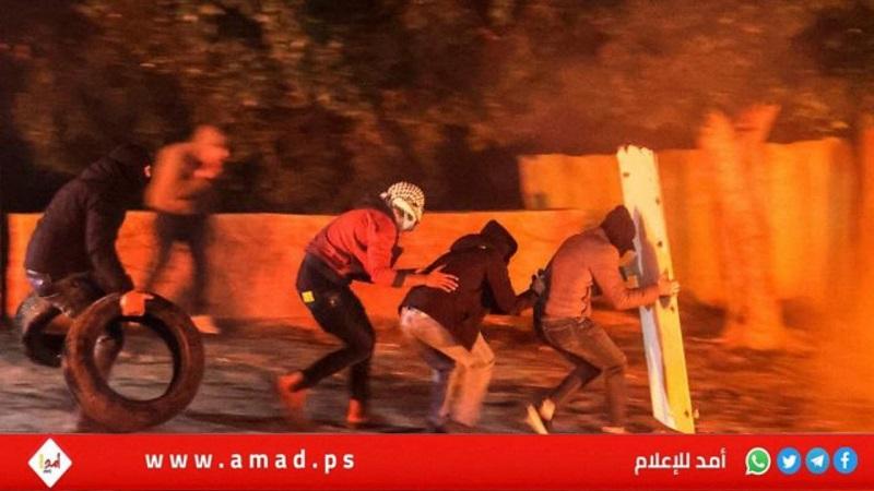 مواجهات مع قوات الاحتلال في بلدة بيتا جنوب نابلس