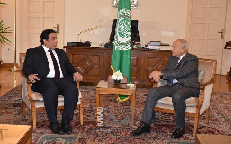 أبو الغيط يستقبل محمد المنفي رئيس المجلس الرئاسي الليبي