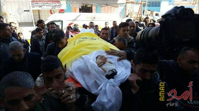 بالصور.. رفح تودع "تامر عرفات" شهيد جمعة "المرأة الفلسطينية"