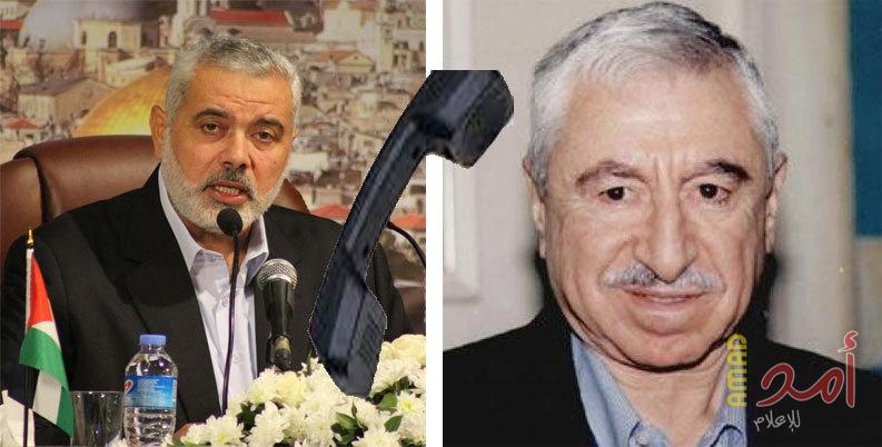 هنية يجري اتصالا هاتفياً مع حواتمة لبحث التطورات السياسية