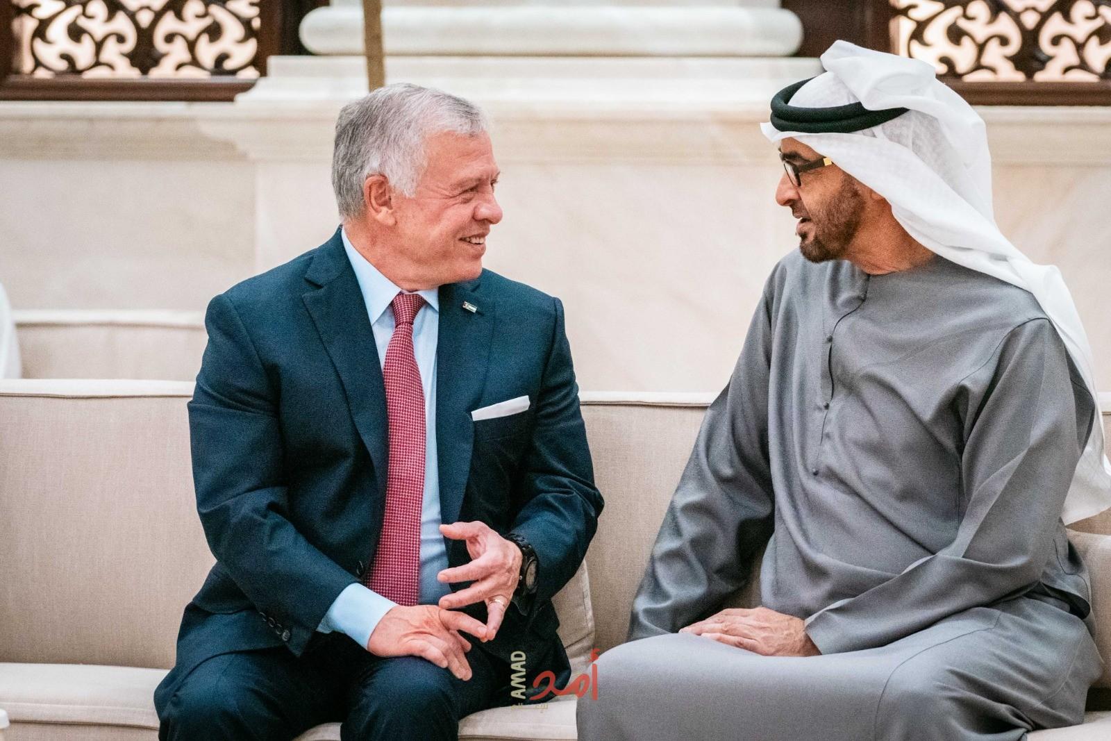 رئيس الإمارات يستقبل ملك الأردن ويبحثان العلاقات الثنائية بين البلدين