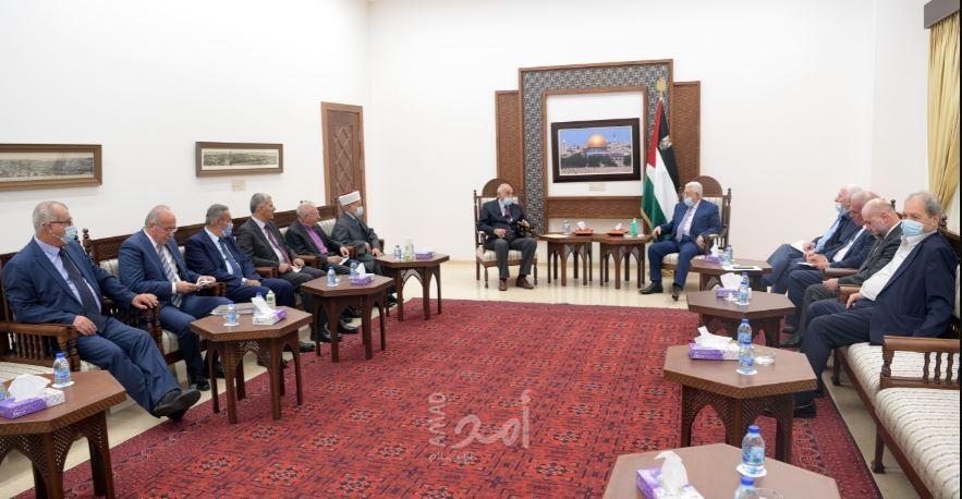 عباس يؤكد مواصلة السعي للتوحيد وإنهاء الانقسام وتحقيق المصالحة الوطنية