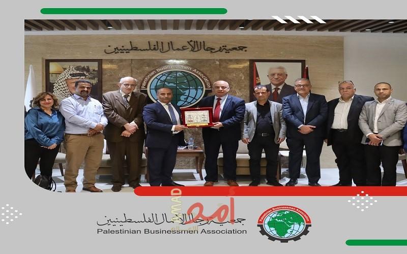 جمعية رجال الأعمال بغزة تستقبل وزير الزراعة رياض عطاري