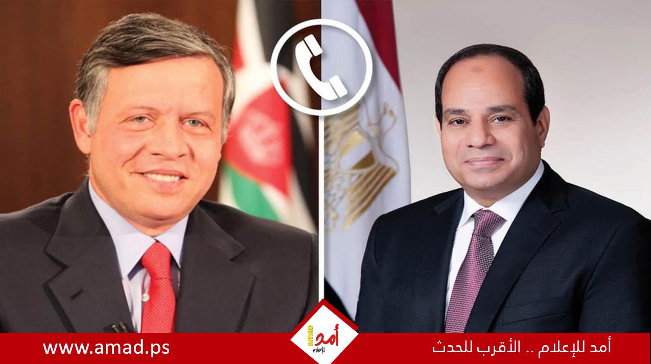 السيسى وعبد الله يبحثان الأوضاع بغزة ويؤكدان الرفض الكامل للتصعيد