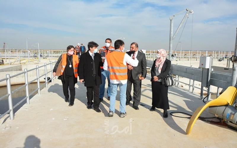 وفد من برنامج الأمم المتحددة الإنمائي UNDP يزور محطة معالجة مياه الصرف الصحي "صوفا"