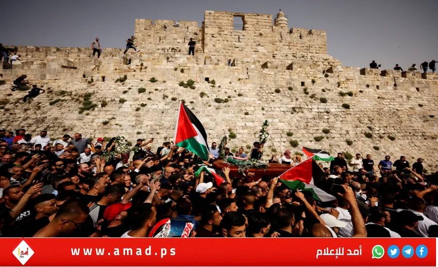 شاهد// فلسطين تودع عروسها الوطنية شيرين أبو عاقلة