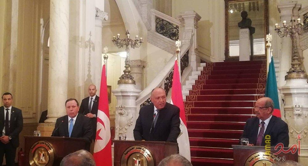لقاء ثلاثي يجمع مصر والجزائر وتونس يؤكد على ضرورة حل الأزمة الليبية الراهنة