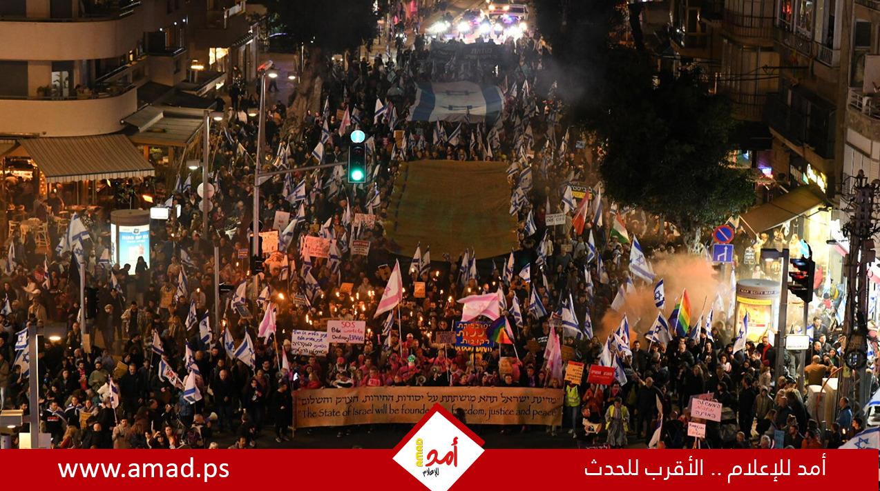 محدث - ربع مليون يتظاهرون ضد حكومة نتنياهو وخطة ليفين القضائية - فيديو وصور