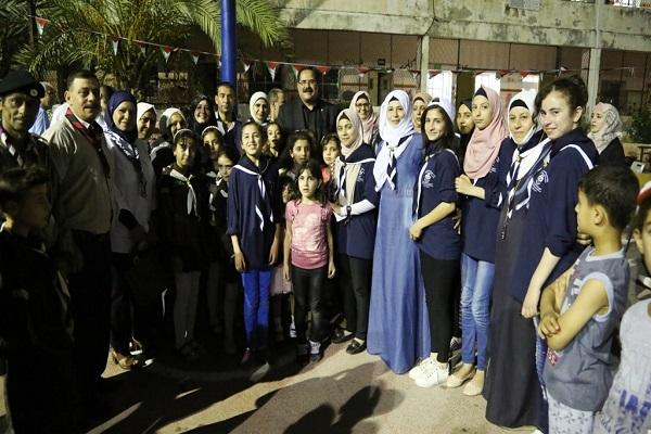 صيدم  يفتتح مخيم طلائع زهرة المدائن في مدرسة بنات عتيل