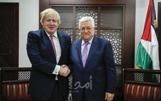 جونسون في اتصاله مع عباس: موقفنا مساند للقانون الدولي وضد الضم