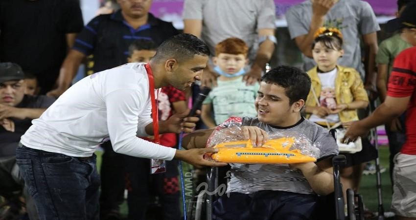 جمعية البريج لتأهيل المعاقين تنظم يومًا ترفيهًا لأطفال المخيم
