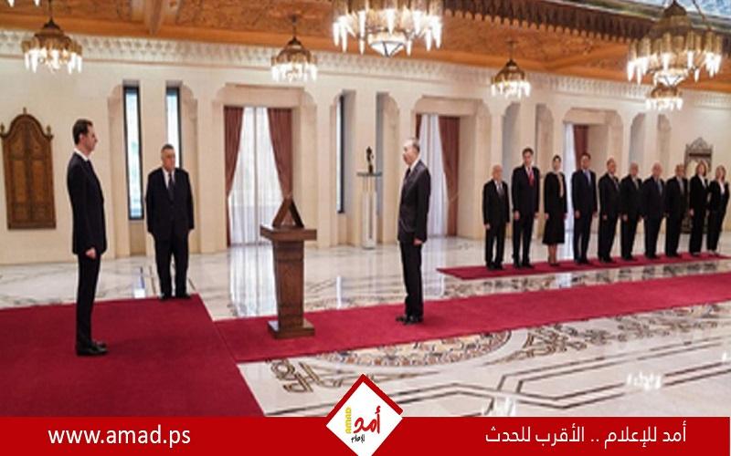 طاقم المحكمة الدستورية العليا في سوريا يؤدي اليمين أمام الرئيس الأسد