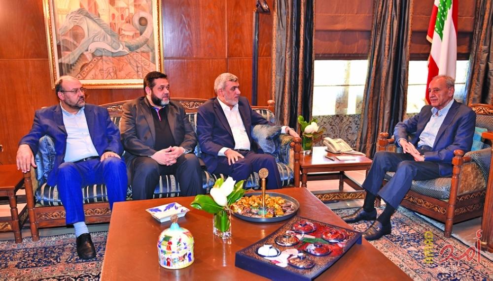وفد حماس لـ"بري": يجب إعادة عقد المجلس الوطني على قاعدة اتفاق بيروت