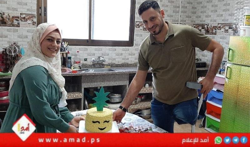 غزة: زوجان يكافحان الواقع المرير بمشروع منزلي لصناعة "الكيك" - صور
