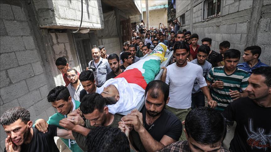 تشييع جثمان الشهيد "حسين أبو عويضة" في غزة