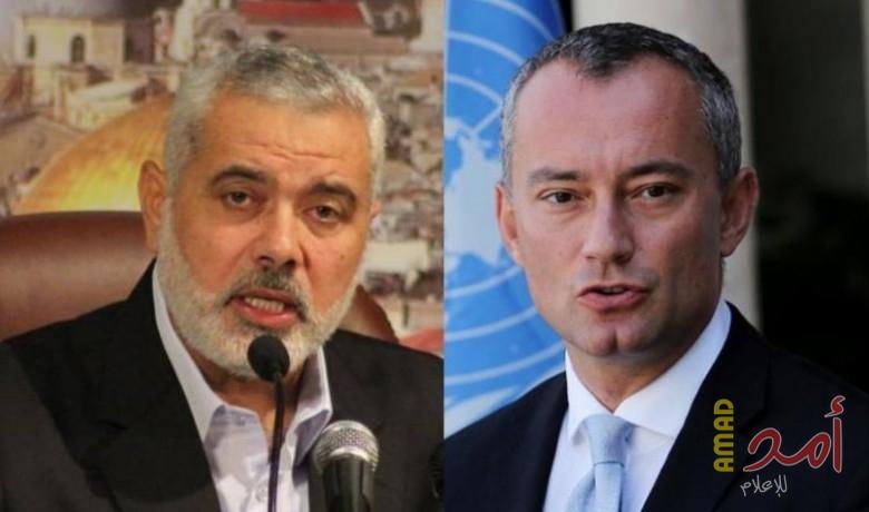 هنية يبحث مع ملادينوف سبل إلزام جيش الاحتلال بالتفاهمات السابقة