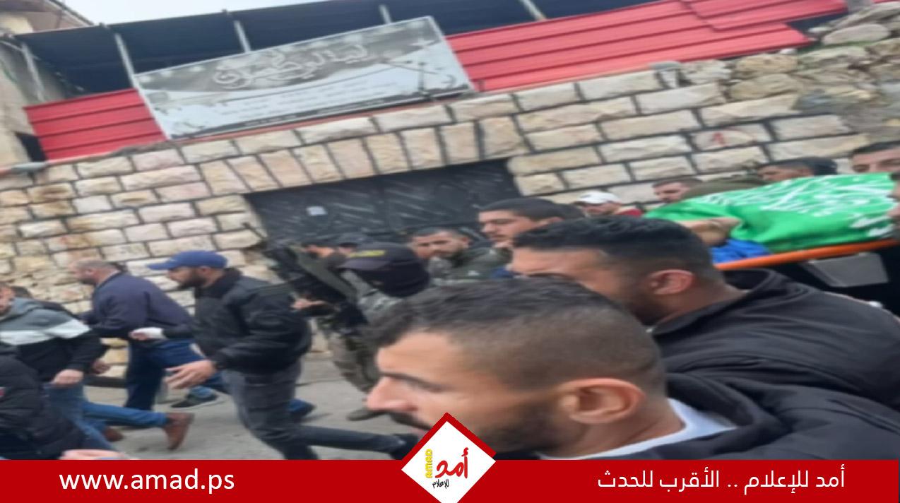 جماهير غفيرة تشيع جثامين الشهداء الستة في مخيم الفارعة