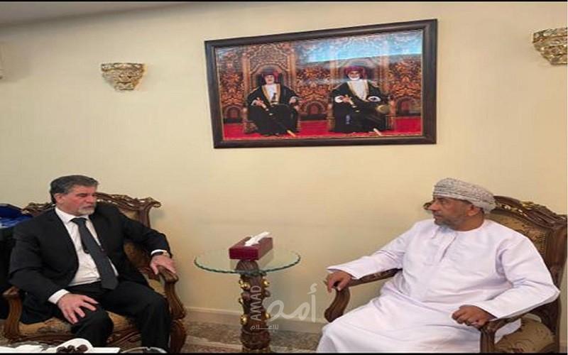 عبد الهادي يطلع سفير سلطنة عمان لدى سوريا على آخر التطورات في فلسطين