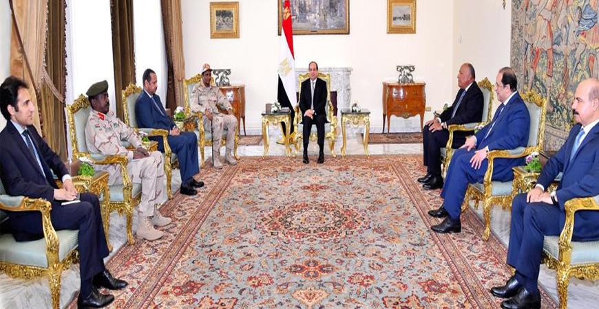 رسائل"السيسي" خلال استقباله نائب رئيس المجلس العسكرى الانتقالى السودانى "حميدتي"
