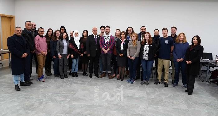 عريقات يحاضر في لقاء أكاديمي مشترك مع :جامعة جورج ماسون" من واشنطن