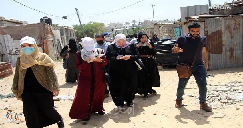 غزة: ملتقى إعلاميات الجنوب ينفذ جولة ميدانية للمناطق المهمشة "متحركون ضد الفساد"
